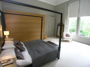 Painting and decorating a bedroom in Glasgow Scotland.